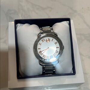 Movado Silver and Rose Gold Women's Watch